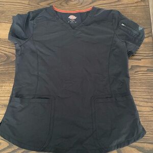 Dickies black scrub top size large